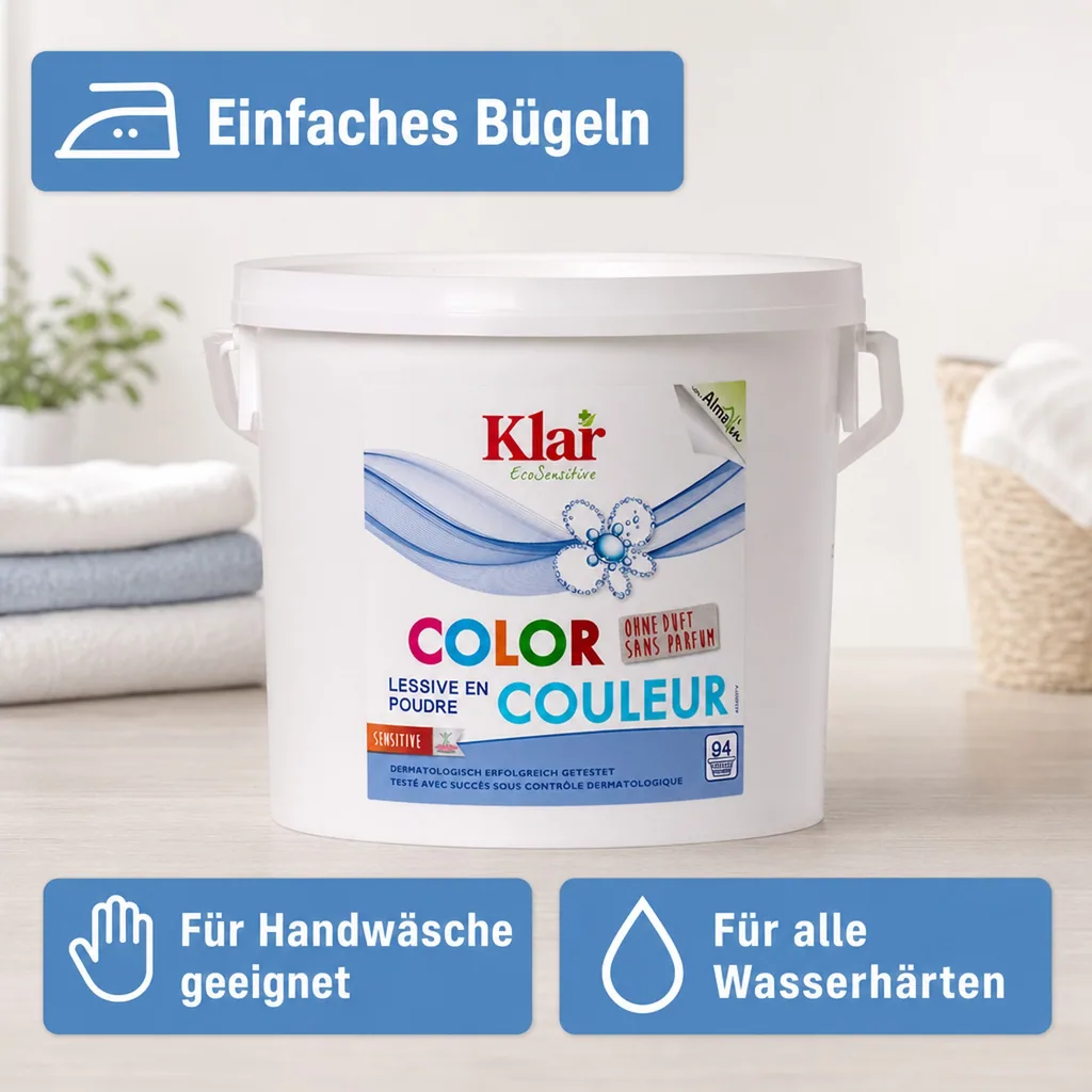 KLAR Color Waschmittelpulver ohne Duft 4,750 kg