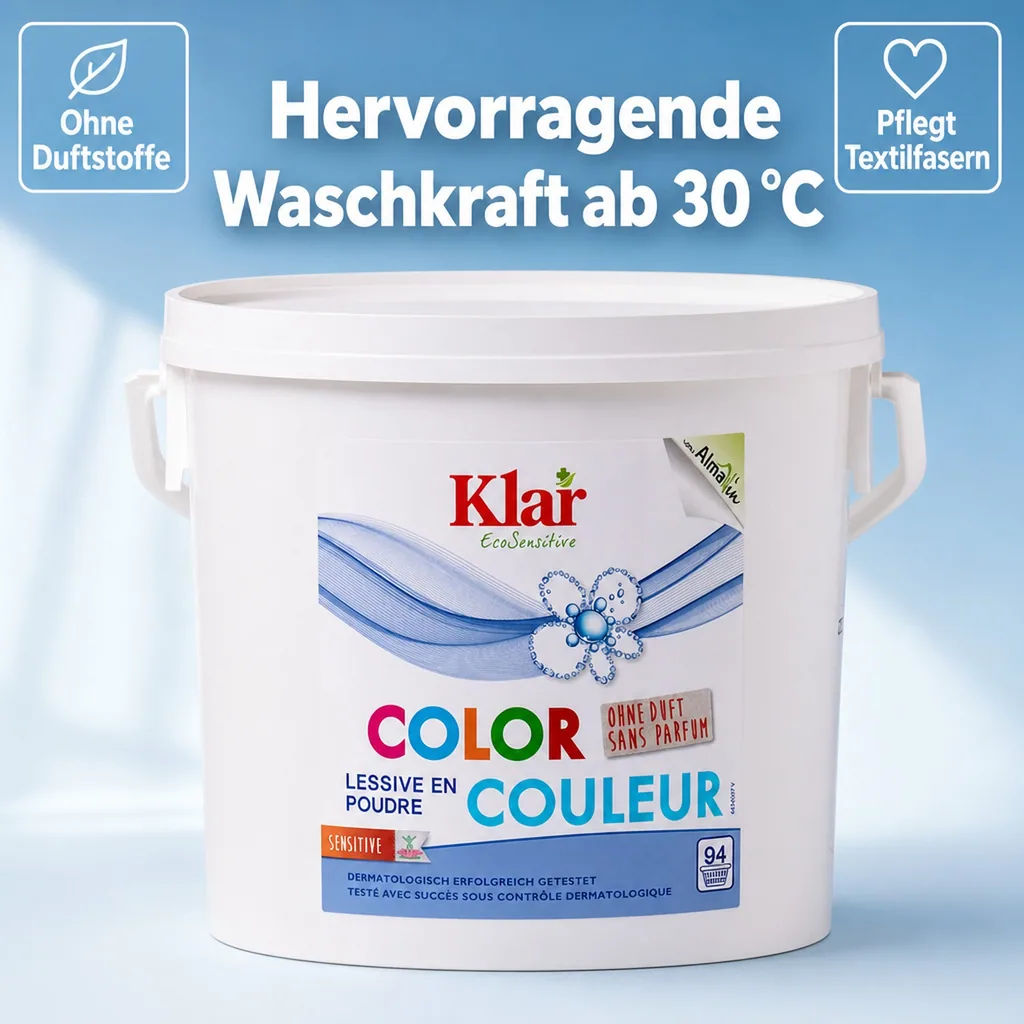 KLAR Color Waschmittelpulver ohne Duft 4,750 kg