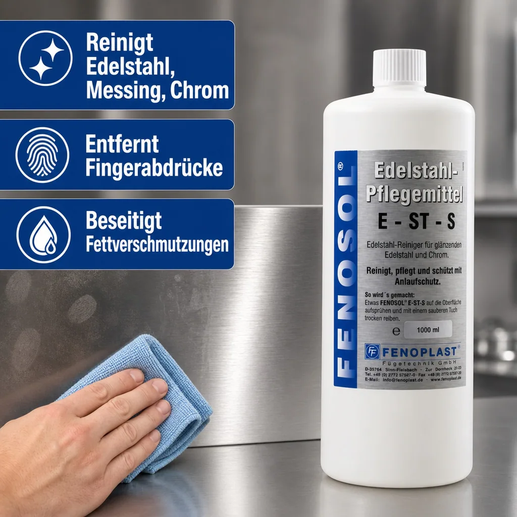 FENOPLAST Fenosol Edelstahlreiniger E-ST-S 1000ml Pflegereiniger