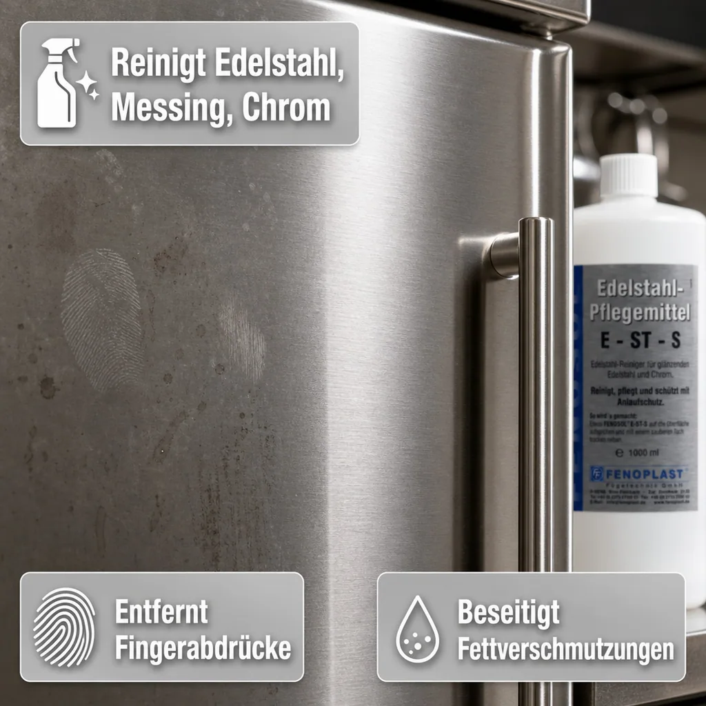 FENOPLAST Fenosol Edelstahlreiniger E-ST-S 1000ml Pflegereiniger