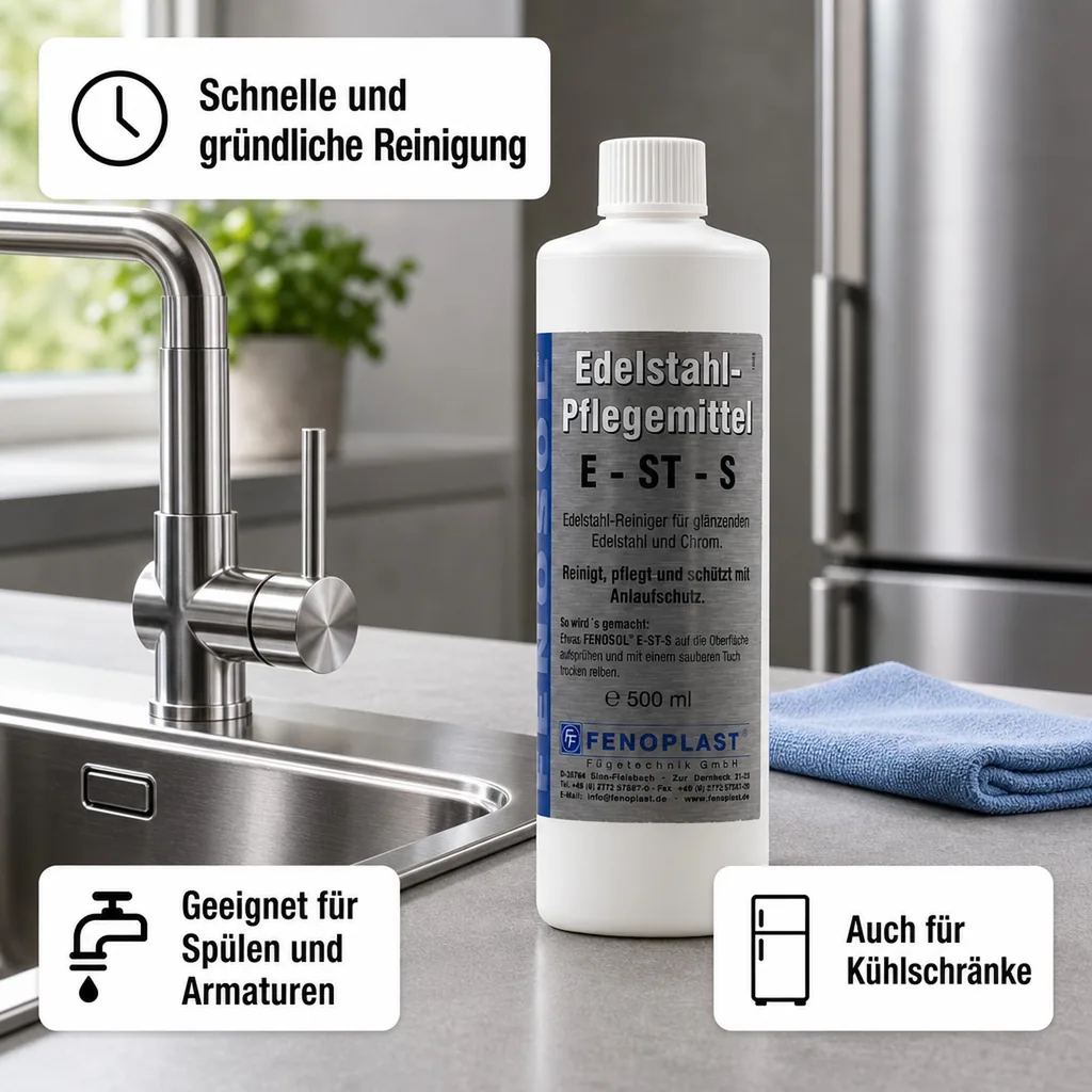 FENOPLAST Fenosol Edelstahlreiniger E-ST-S 500ml Pflegereiniger