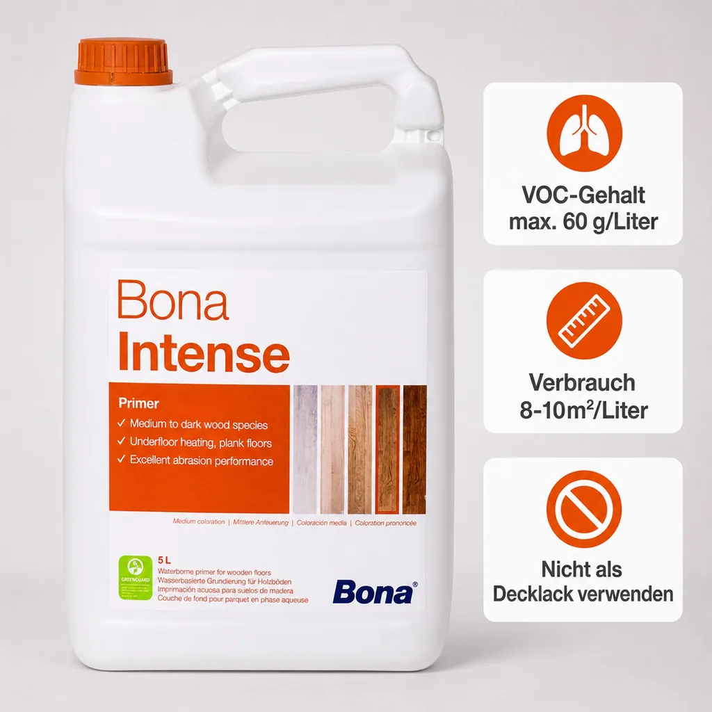 BONA Intense 5 Liter Grundlack Intensivierung der Holzfarbe