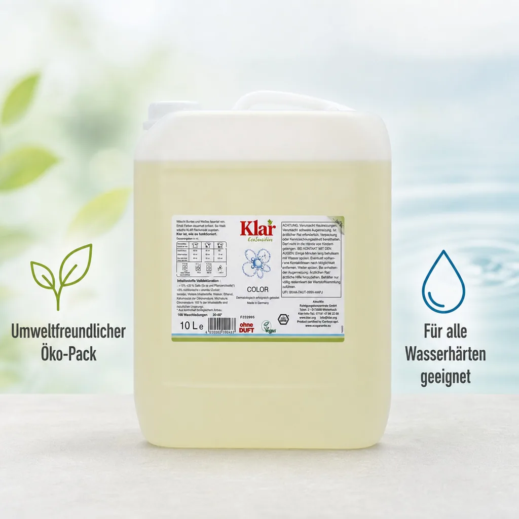 KLAR Color Waschmittel flüssig 10 Liter ohne Duft