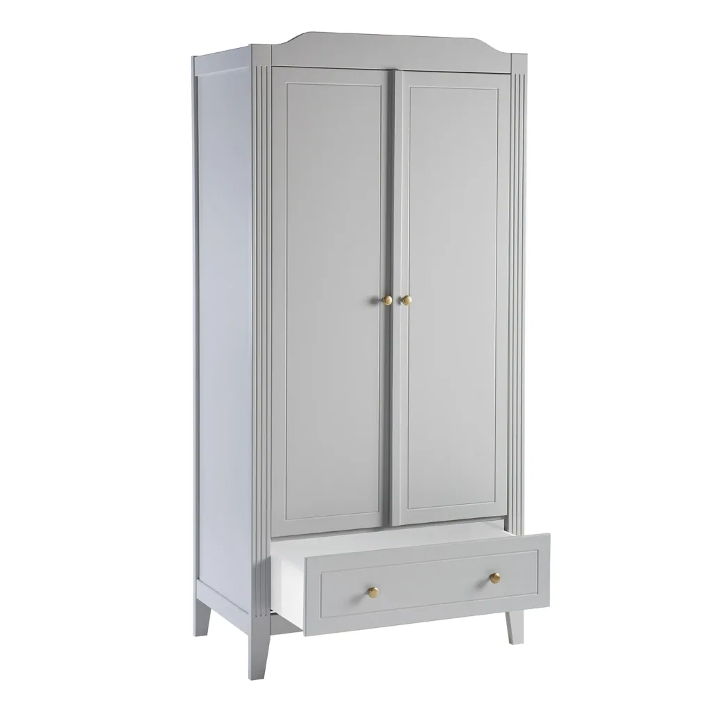 Maison Charlotte Kleiderschrank Opera 2 türig grau