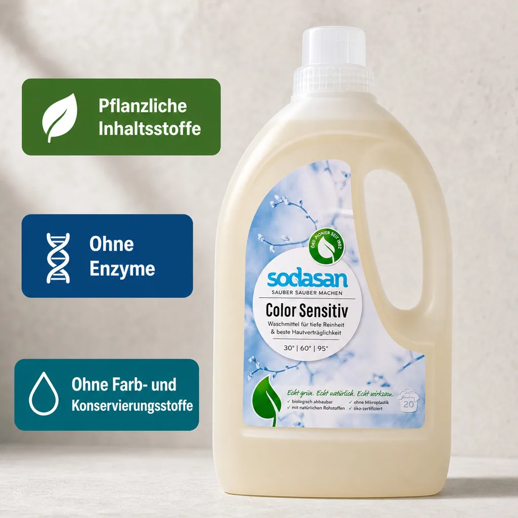 SODASAN COLOR Flüssigwaschmittel sensitiv 1,5 Liter