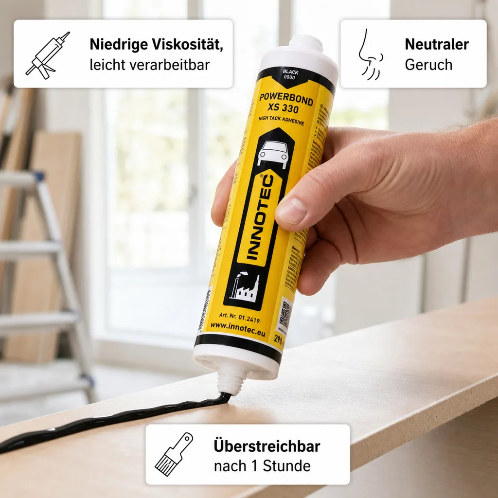 INNOTEC Powerbond XS 330 schwarz 290ml Klebemasse inklusive Mischhülse