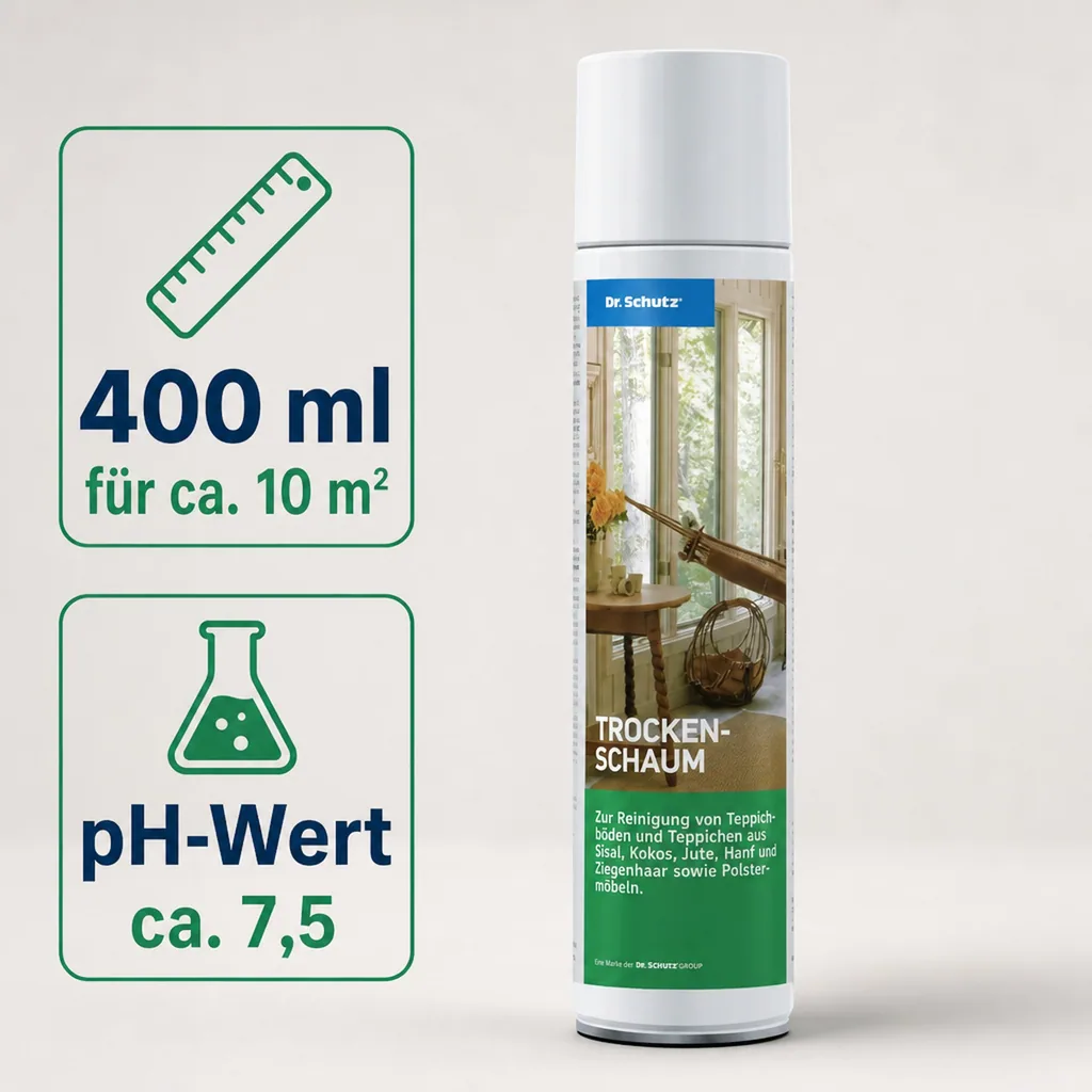 DR. SCHUTZ Trockenschaum 400 ml reicht für ca. 10 m² für Naturfasern