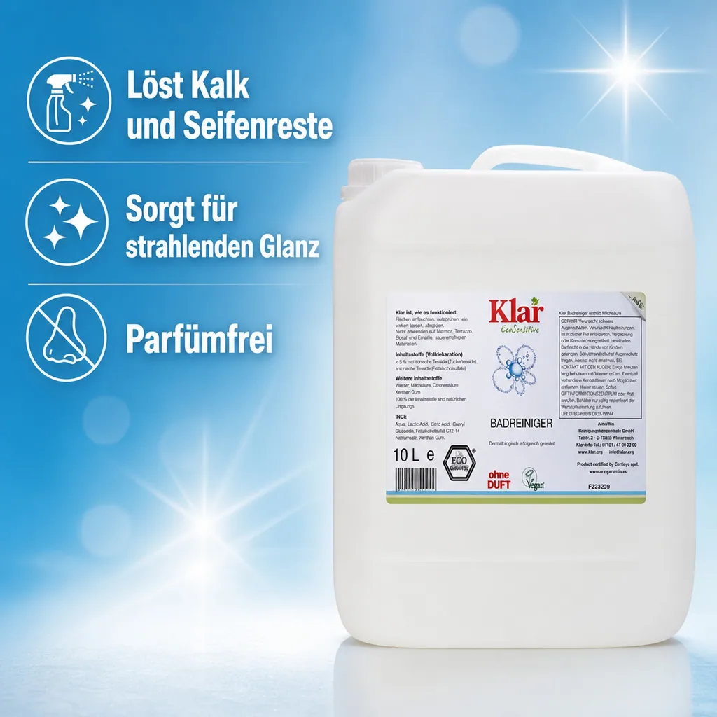 KLAR Badreiniger parfümfrei 10 Liter