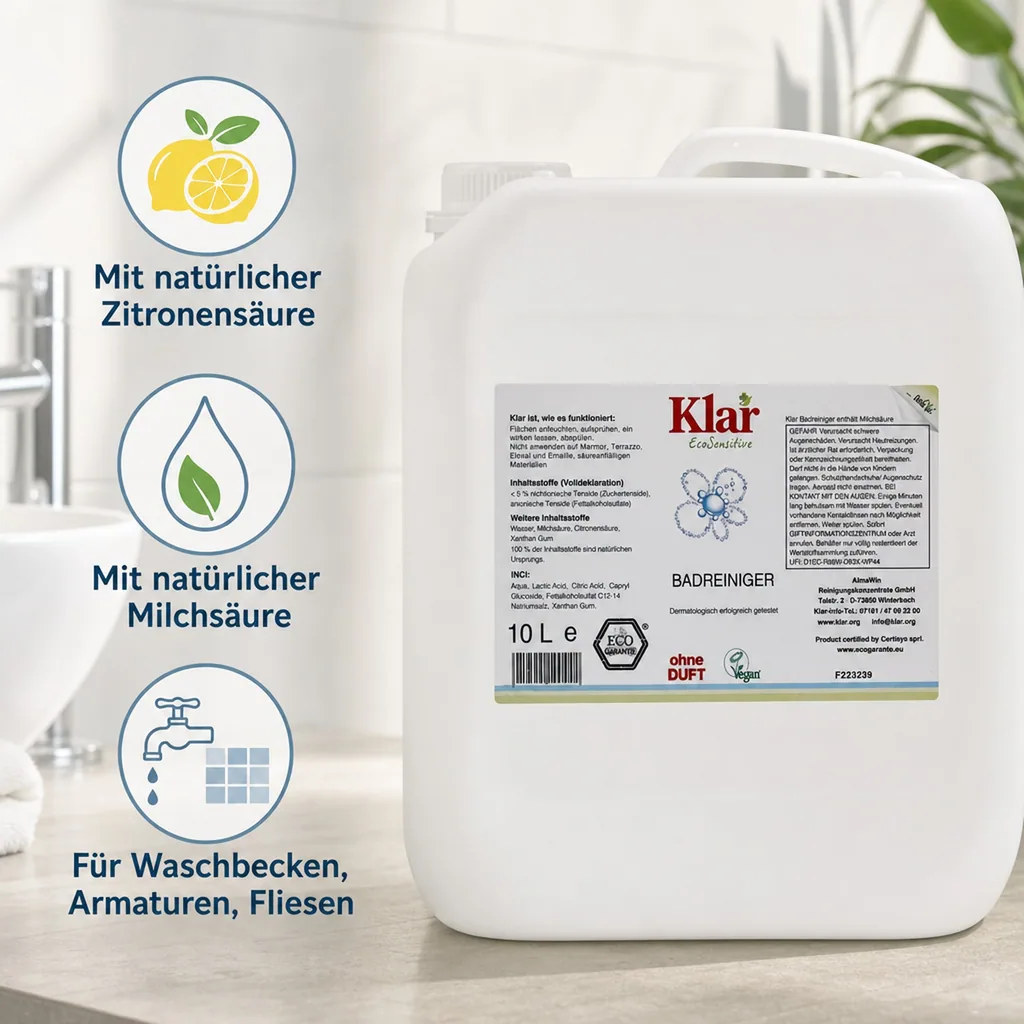 KLAR Badreiniger parfümfrei 10 Liter