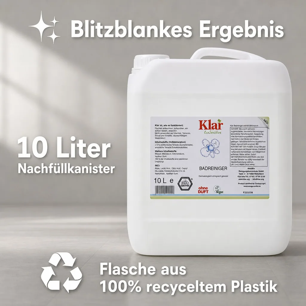 KLAR Badreiniger parfümfrei 10 Liter
