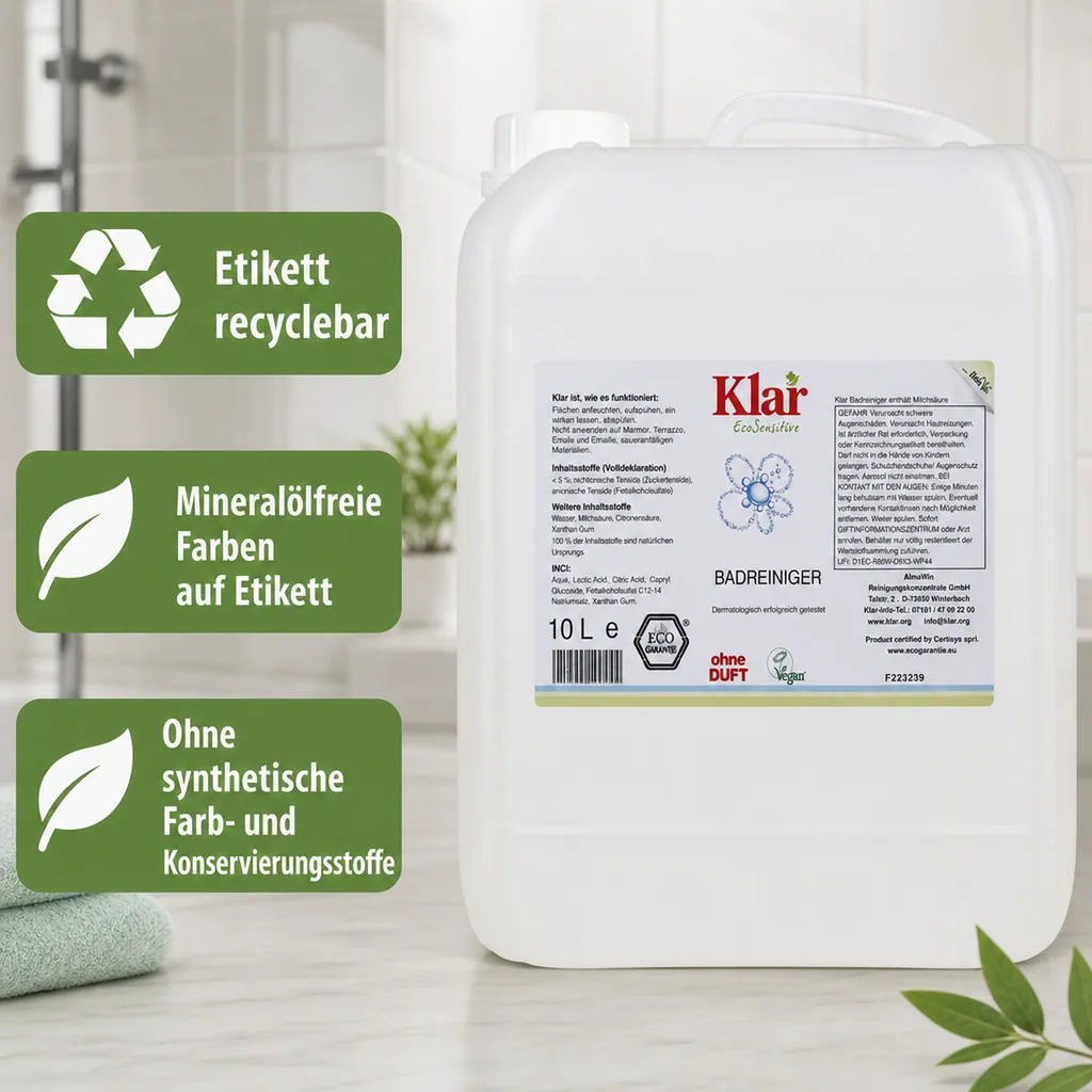 KLAR Badreiniger parfümfrei 10 Liter