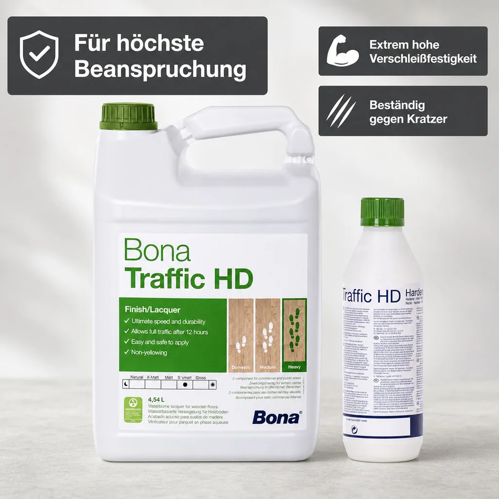BONA TRAFFIC HD halbmatt 2K 4,95 Liter 4,5 L + 0,45 HD Härter