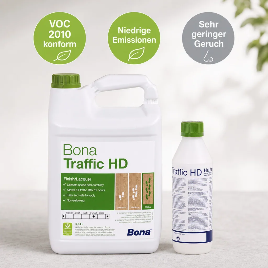 BONA TRAFFIC HD halbmatt 2K 4,95 Liter 4,5 L + 0,45 HD Härter