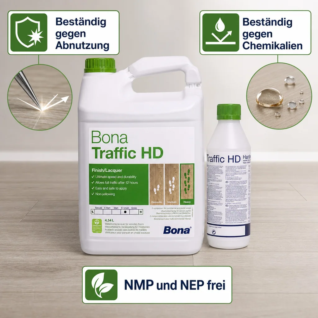 BONA TRAFFIC HD halbmatt 2K 4,95 Liter 4,5 L + 0,45 HD Härter