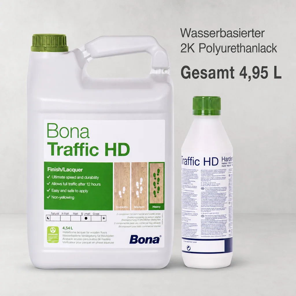 BONA TRAFFIC HD halbmatt 2K 4,95 Liter 4,5 L + 0,45 HD Härter