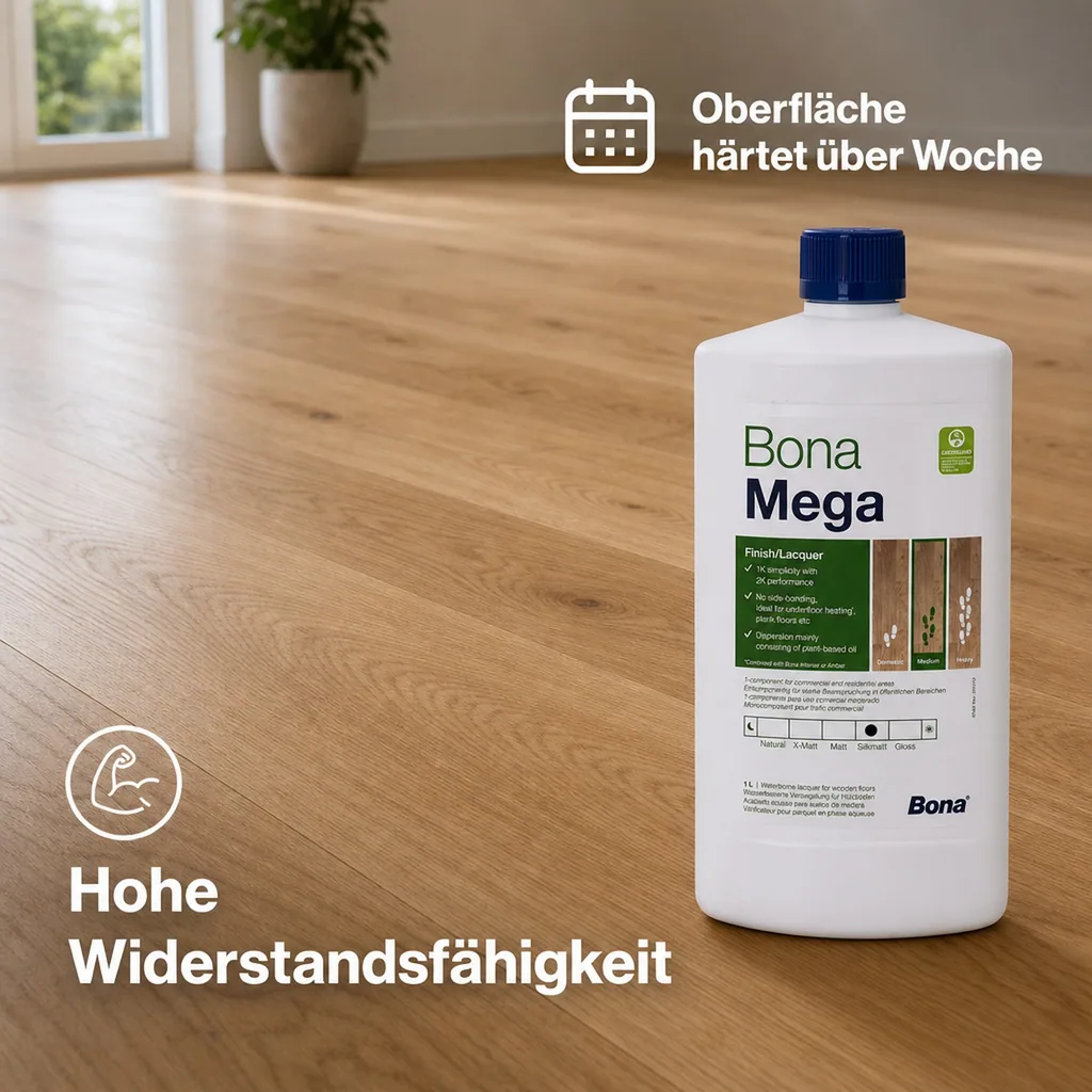 BONA MEGA Parkettlack halbmatt 1 Liter silkmatt