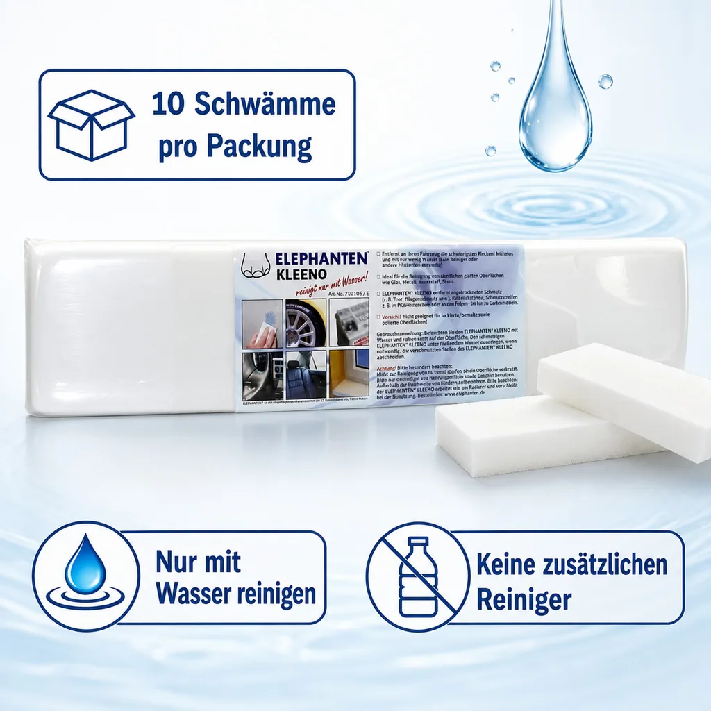 INNOTEC ELEPHANTEN Kleenos Reinigungsschwamm 10er Packung