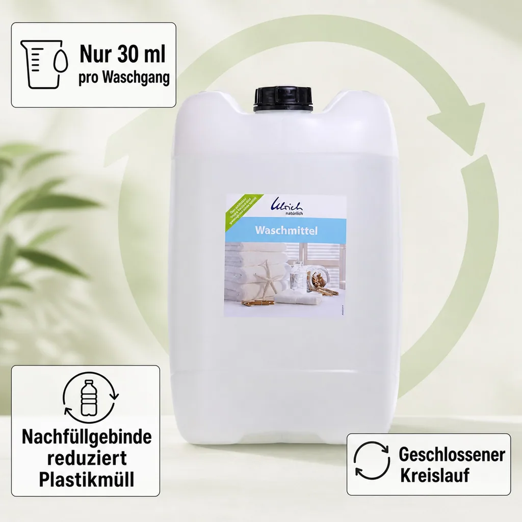 ULRICH natürlich Waschmittel 25 Liter flüssig NCP-vegan zertifiziert