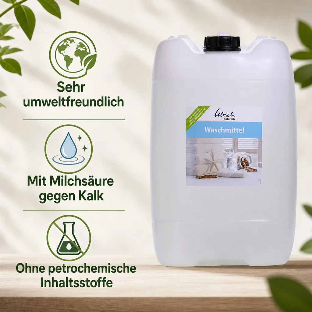 ULRICH natürlich Waschmittel 25 Liter flüssig NCP-vegan zertifiziert