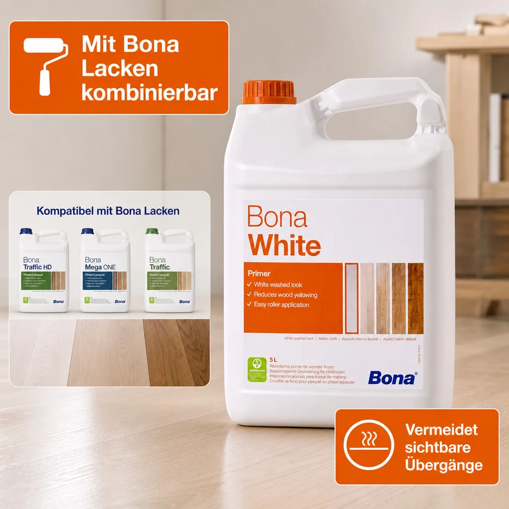 BONA White 5 Liter Parkettgrundierung für helle Optik