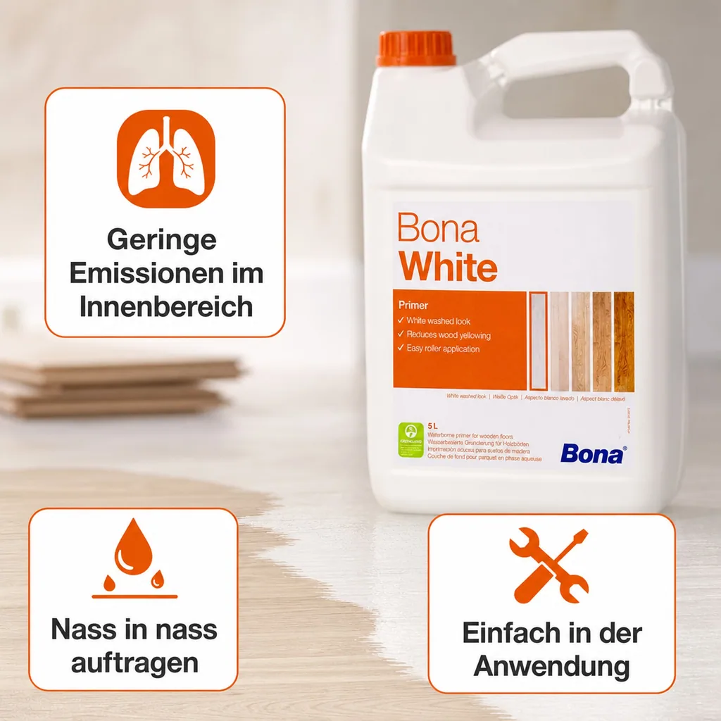BONA White 5 Liter Parkettgrundierung für helle Optik