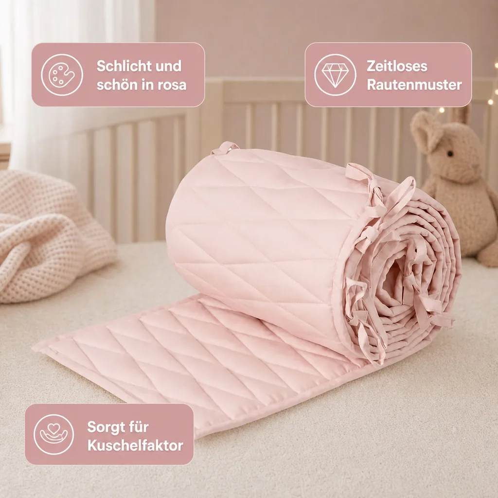 Cam Cam Baby Bettnest Harlequin 60 x 120 cm rosa