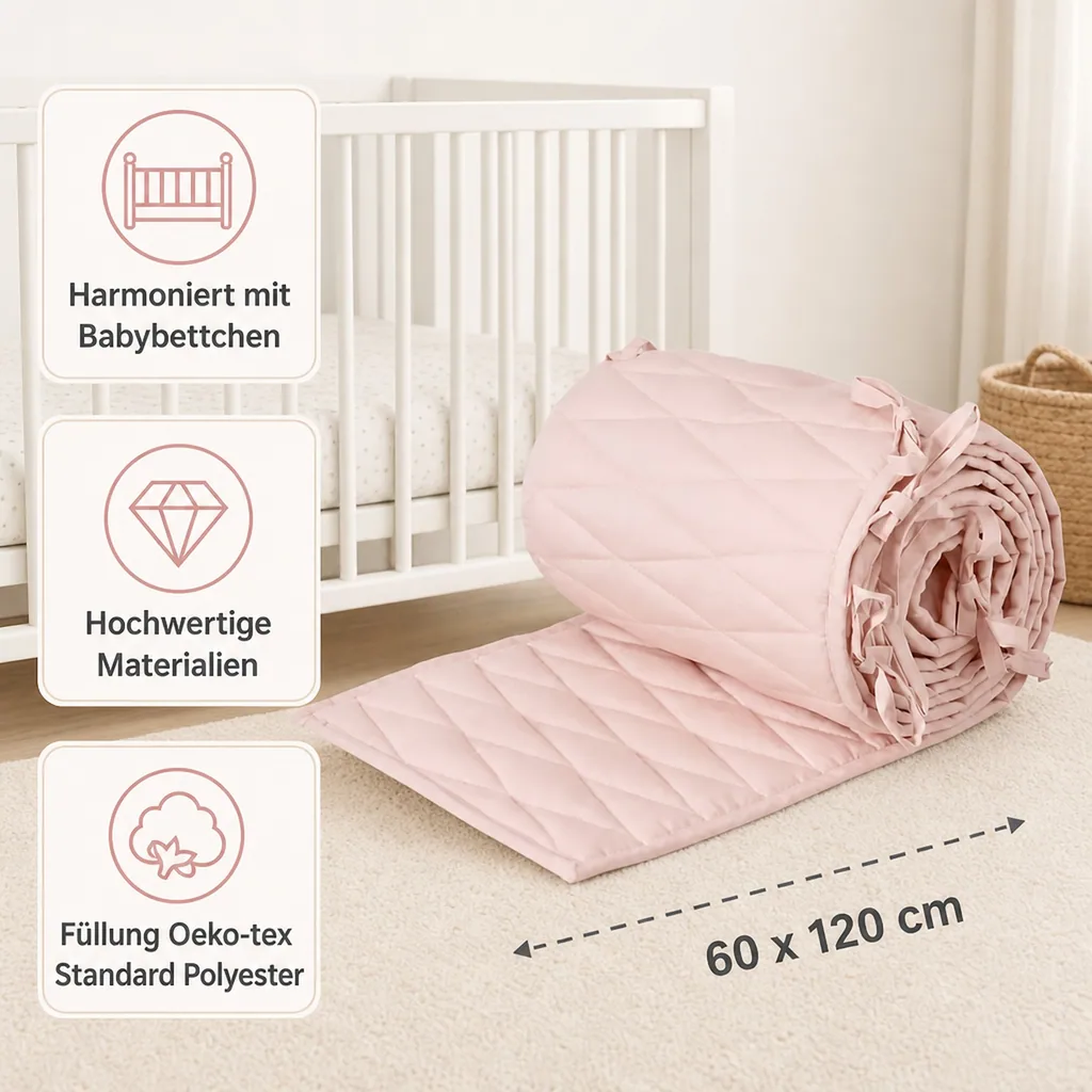 Cam Cam Baby Bettnest Harlequin 60 x 120 cm rosa