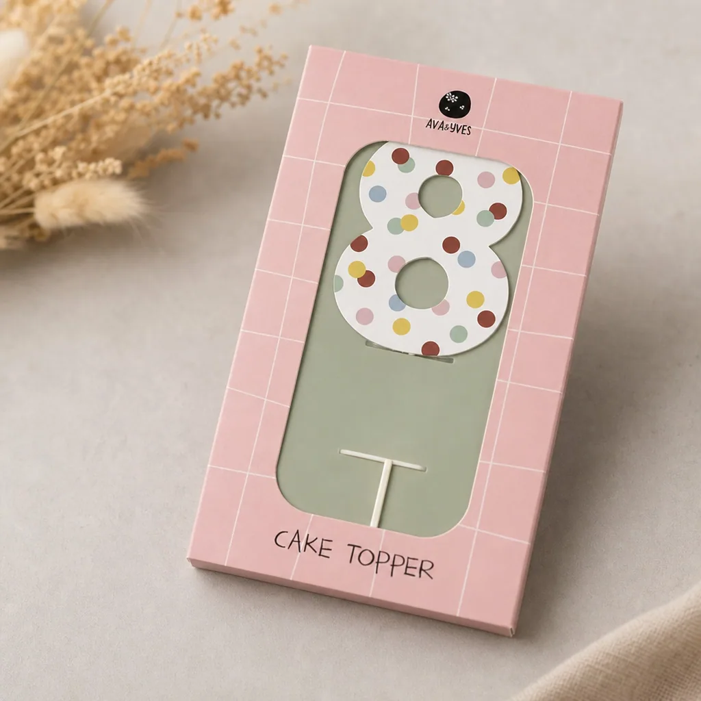 Ava & Yves Cake Topper Zahl "8"