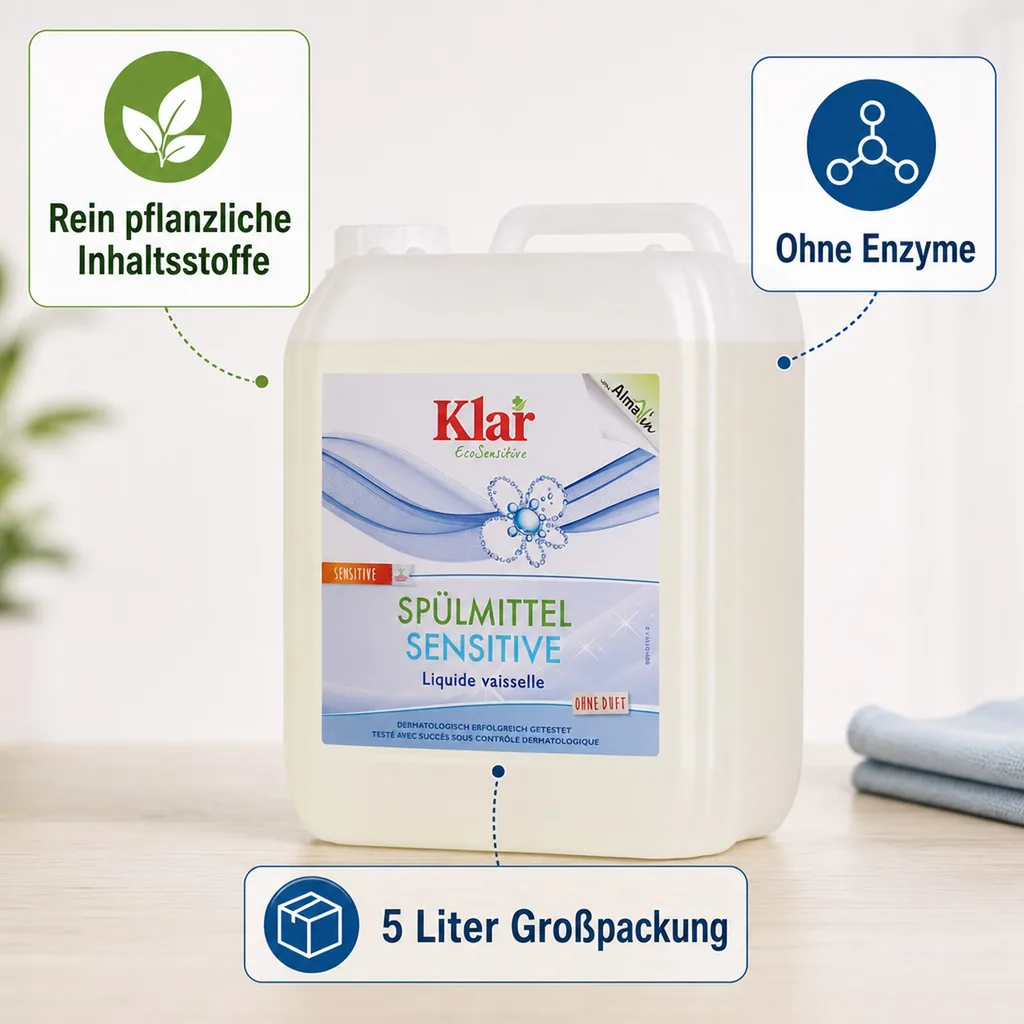 KLAR Spülmittel sensitive ohne Duft 5 Liter