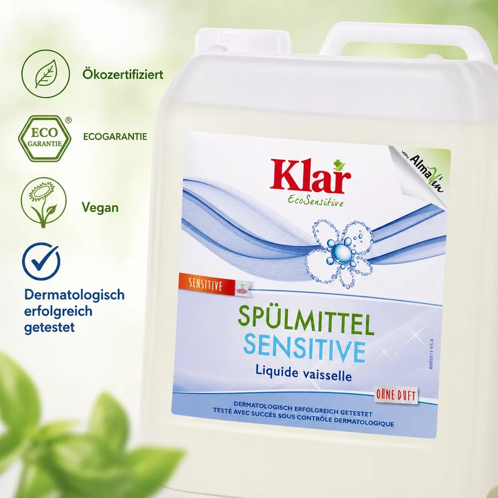 KLAR Spülmittel sensitive ohne Duft 5 Liter