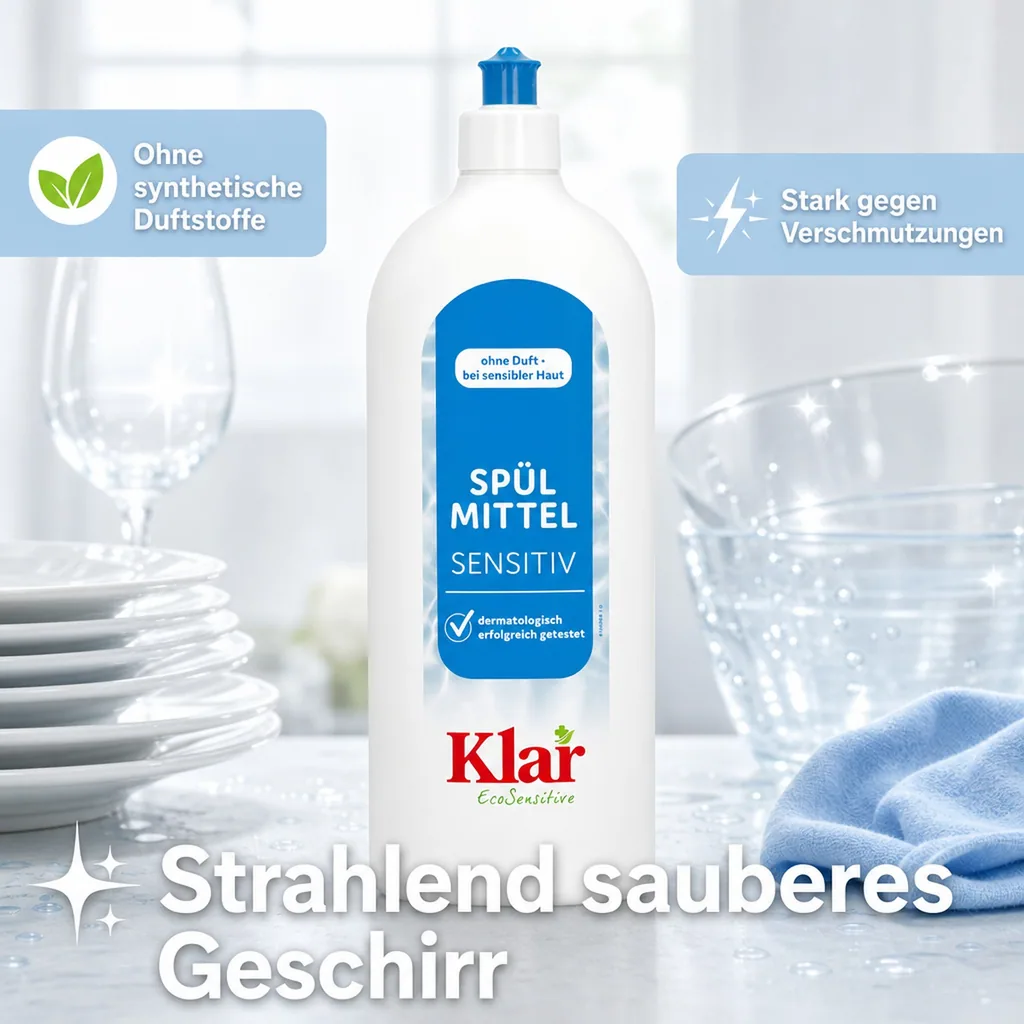 KLAR Spülmittel sensitive ohne Duft 1 Liter