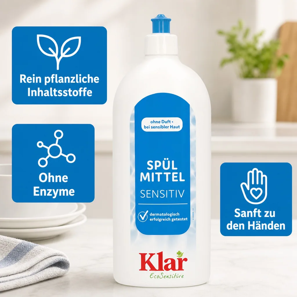 KLAR Spülmittel sensitive ohne Duft 1 Liter