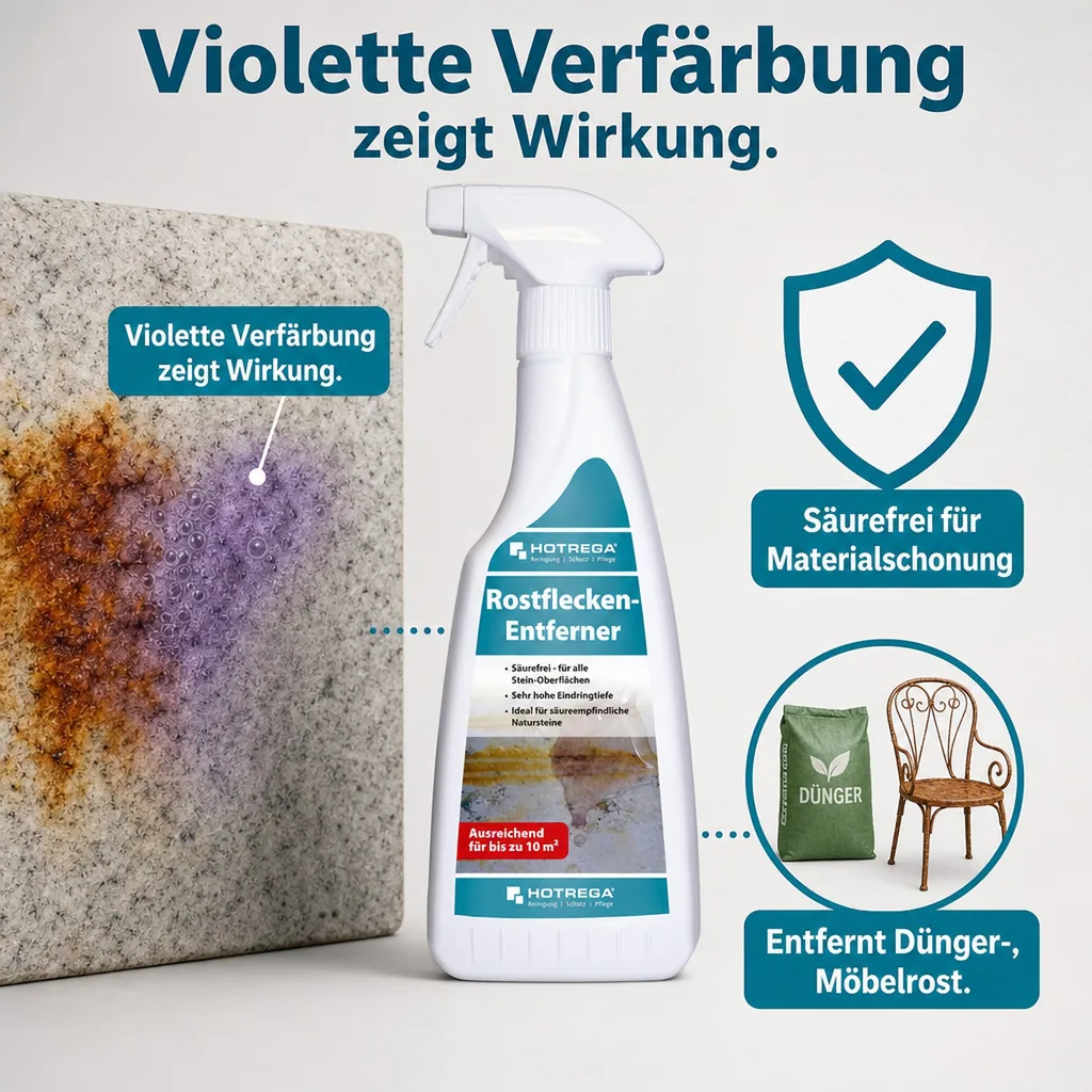 HOTREGA Rostflecken Entferner 500 ml Flachsprühflasche