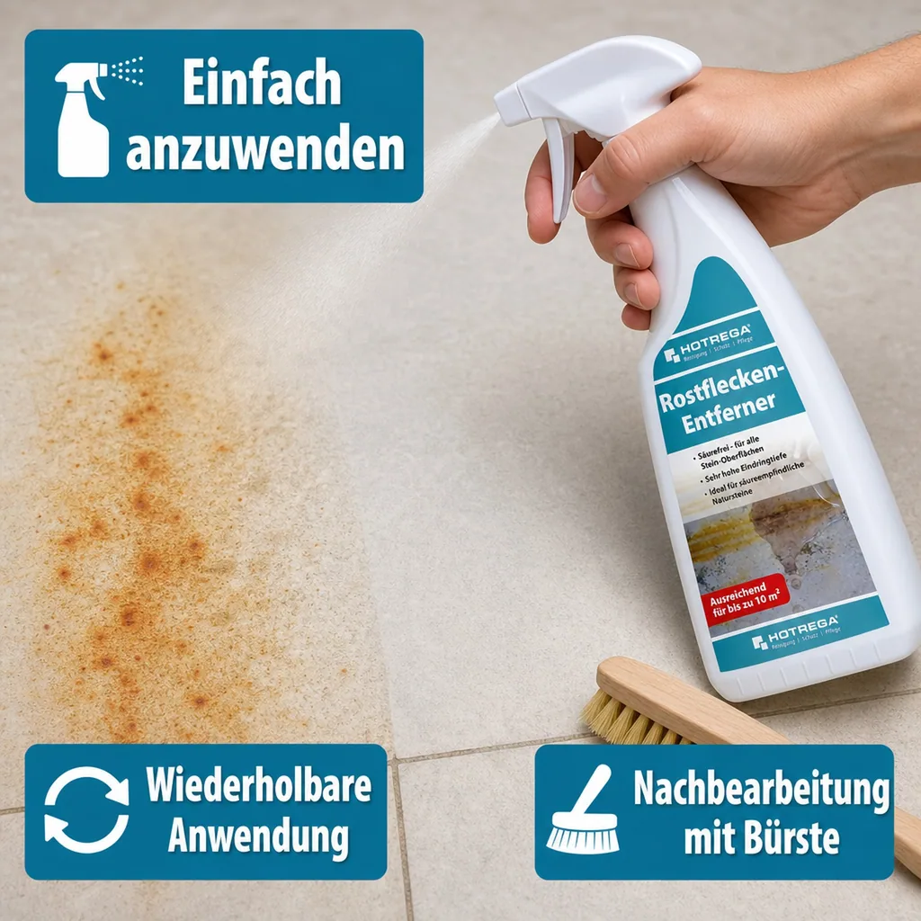 HOTREGA Rostflecken Entferner 500 ml Flachsprühflasche