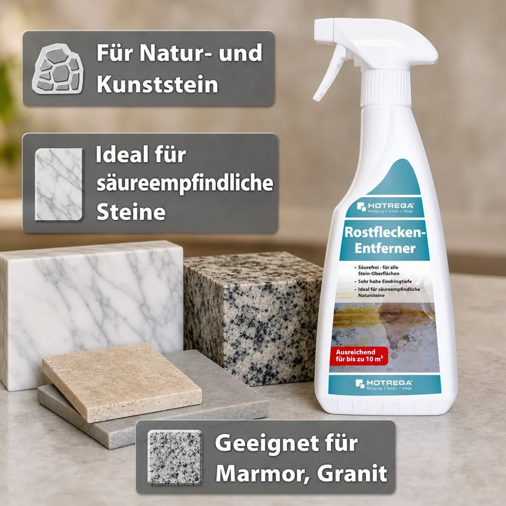 HOTREGA Rostflecken Entferner 500 ml Flachsprühflasche