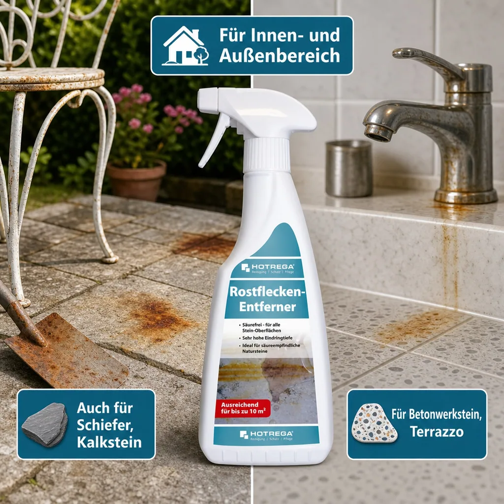 HOTREGA Rostflecken Entferner 500 ml Flachsprühflasche