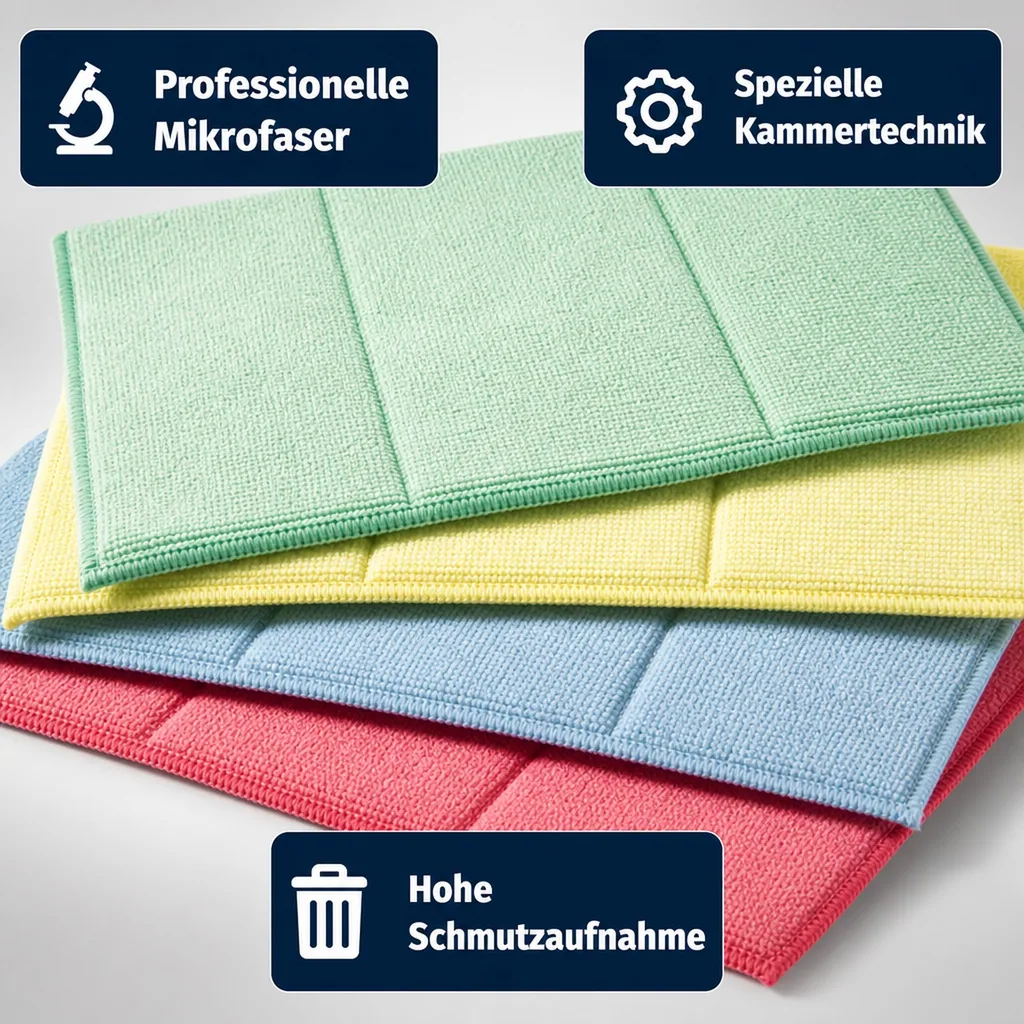 MEGA Clean Mikrofaser Schwammtuch 17 x 23cm blau 10 Stück Packung