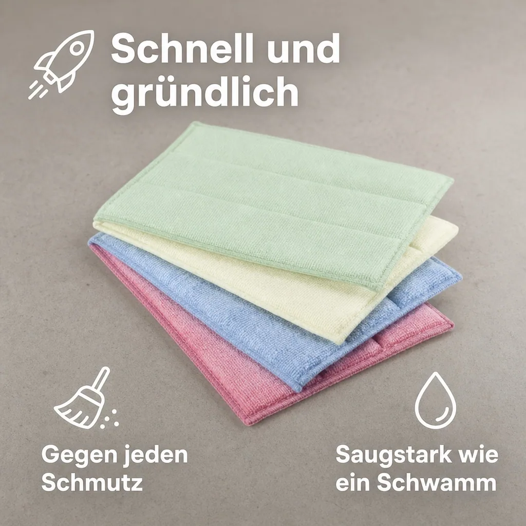 MEGA Clean Mikrofaser Schwammtuch 17 x 23cm gelb 10 Stück Packung