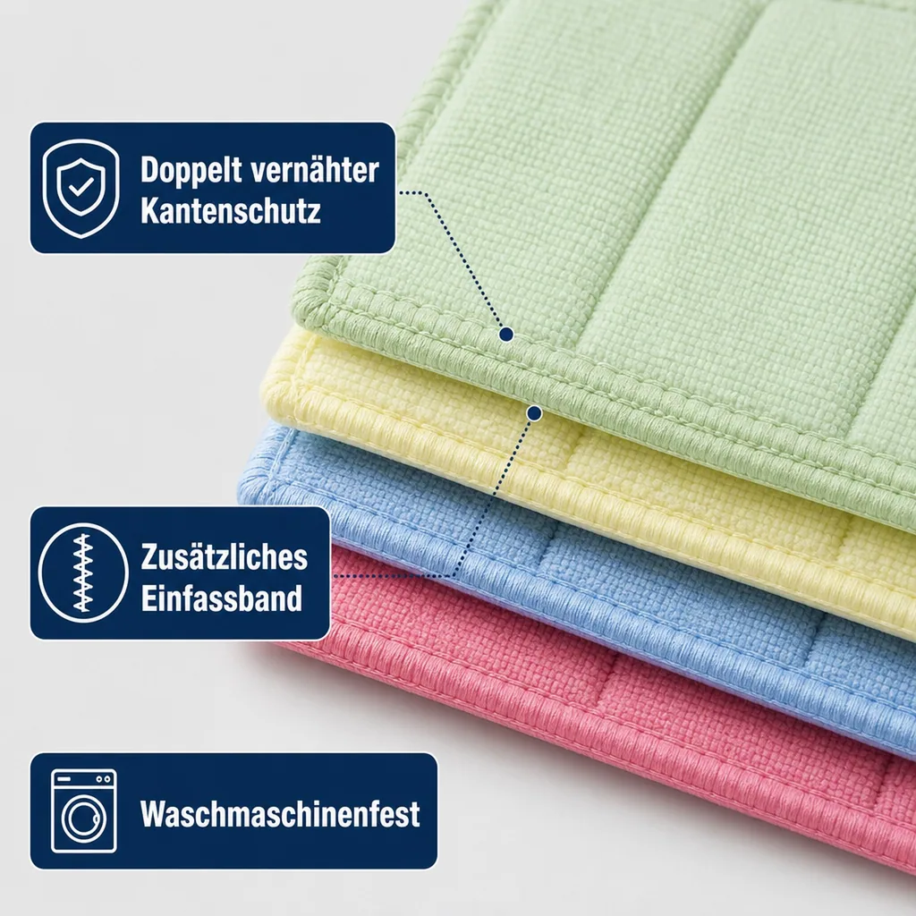 MEGA Clean Mikrofaser Schwammtuch 17 x 23cm gelb 10 Stück Packung