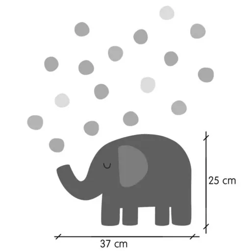 tresxics Wandsticker Elefant & Punkte mint