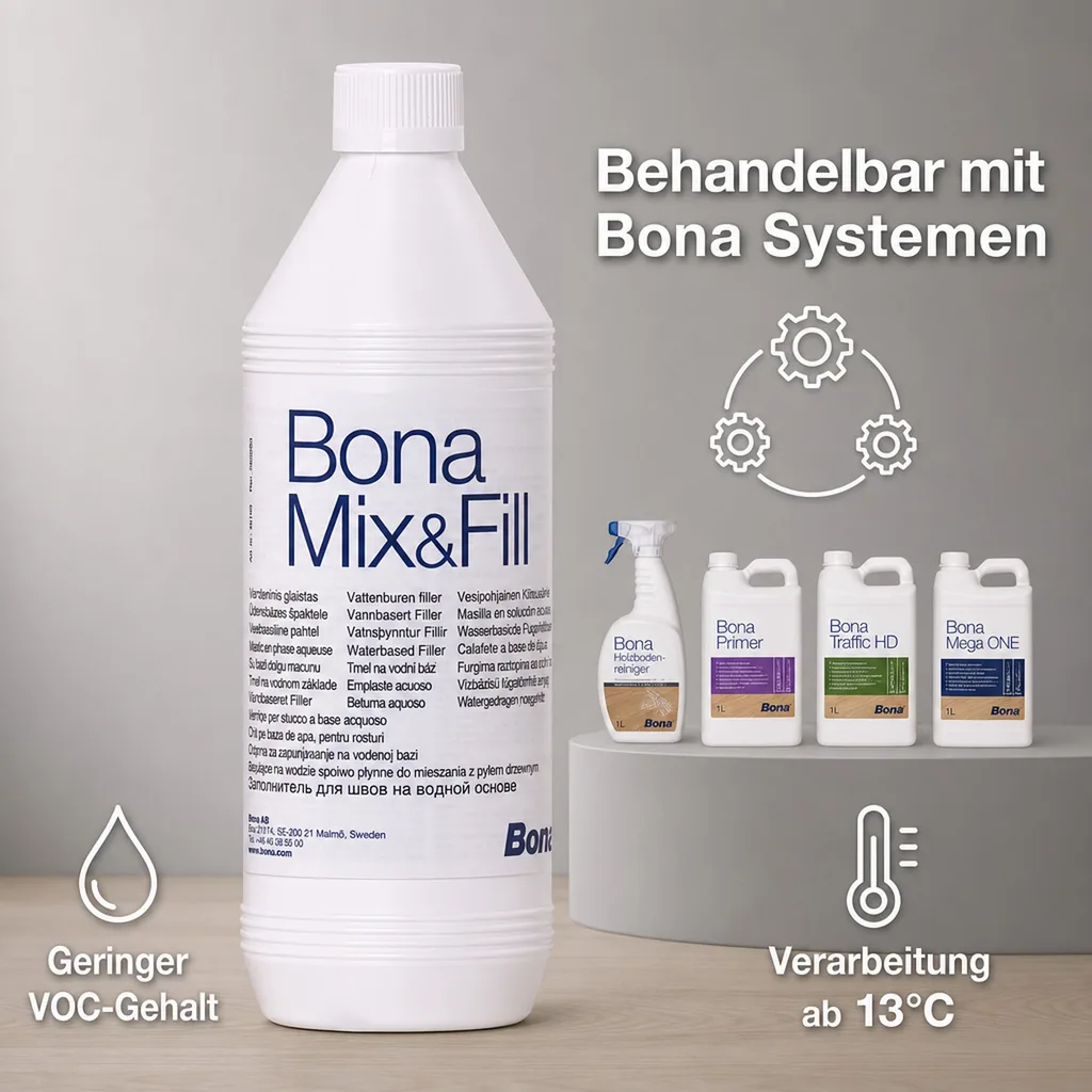 BONA Mix & Fill 1 Liter wasserbasierter Fugenkitt
