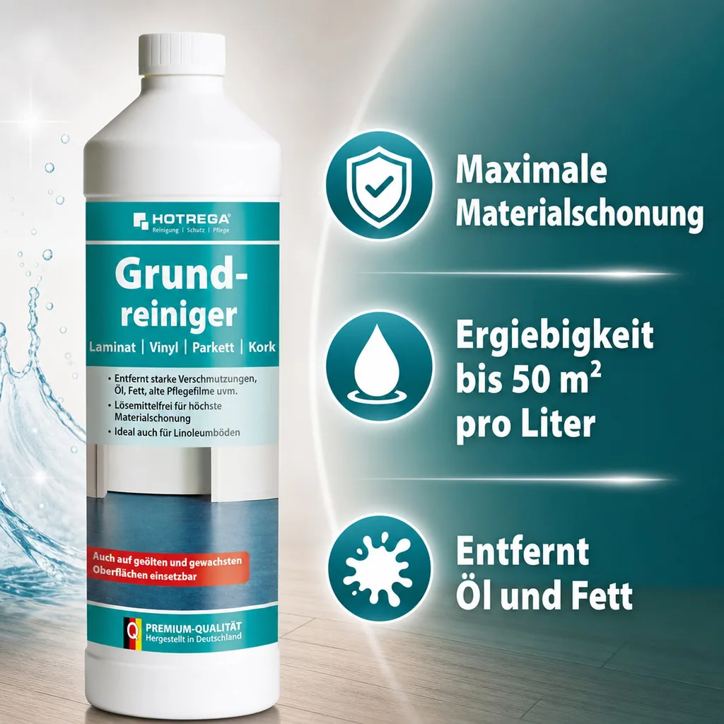 HOTREGA Grundreiniger Laminat/Parkett/Kork/Vinyl 1 Liter