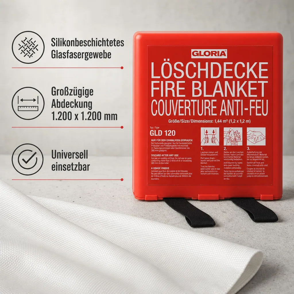 Löschdecke - GLD120 aus silikonbeschichtetem Glasfasergewebe