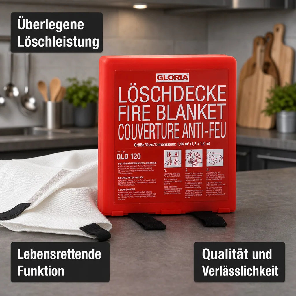 Löschdecke - GLD120 aus silikonbeschichtetem Glasfasergewebe