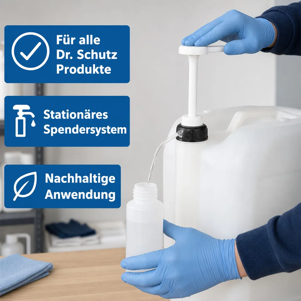 DR. SCHUTZ Dosierpumpe für 2,5 Liter sowie 5 /10 Liter mit 45er Verschluss