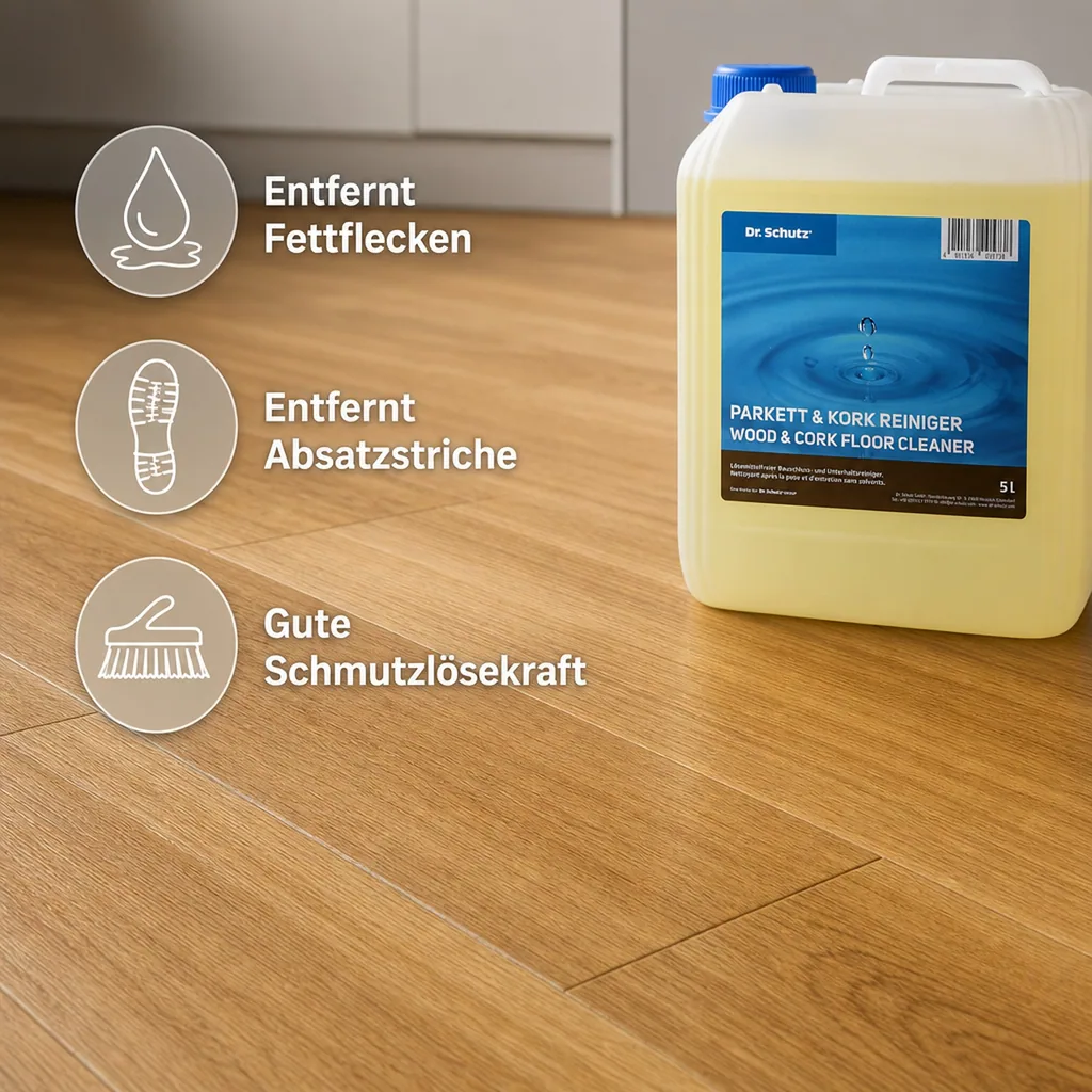 DR. SCHUTZ Parkett & Kork Reiniger 5 Liter für ca. 5000m²