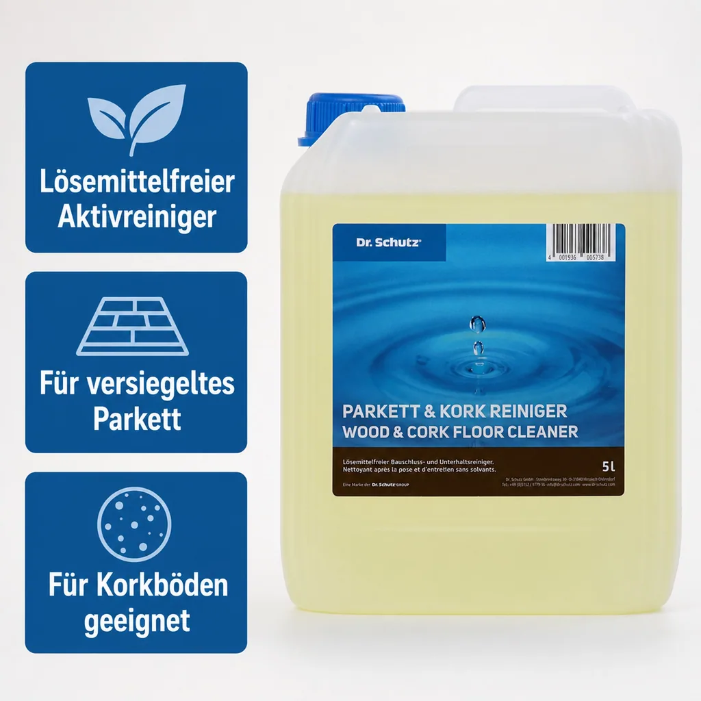DR. SCHUTZ Parkett & Kork Reiniger 5 Liter für ca. 5000m²