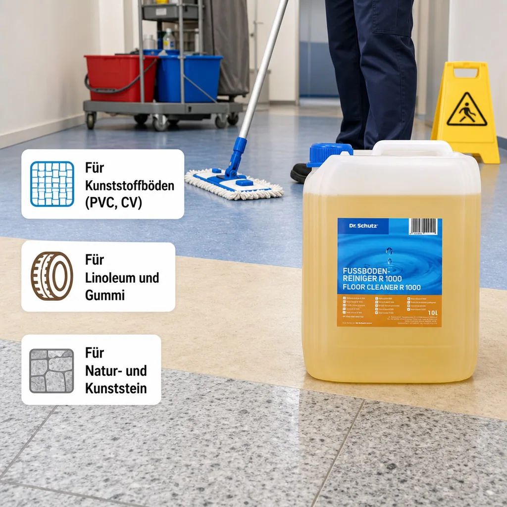 DR. SCHUTZ Fußbodenreiniger R 1000 10 Liter Wischpflege für 10000m²