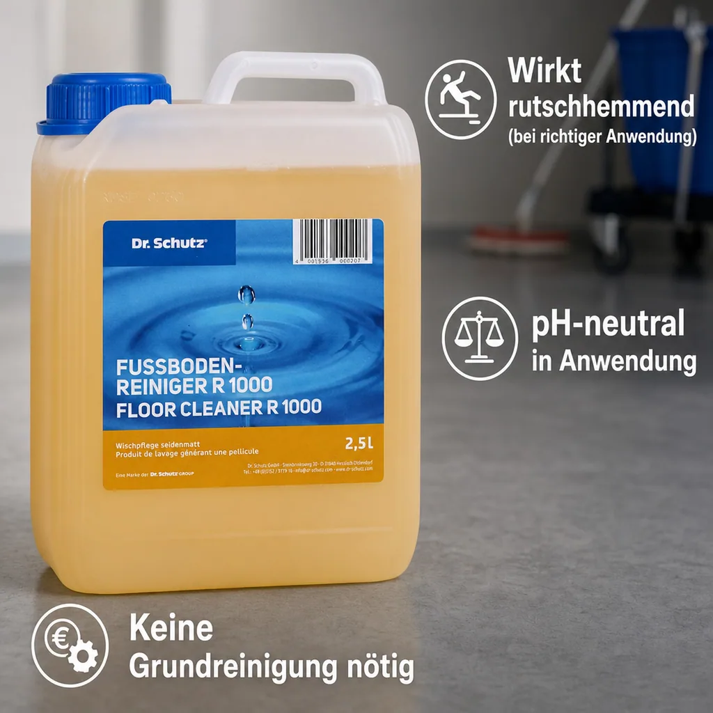DR. SCHUTZ Fußbodenreiniger R 1000 2,5 Liter Wischpflege für 2500m²