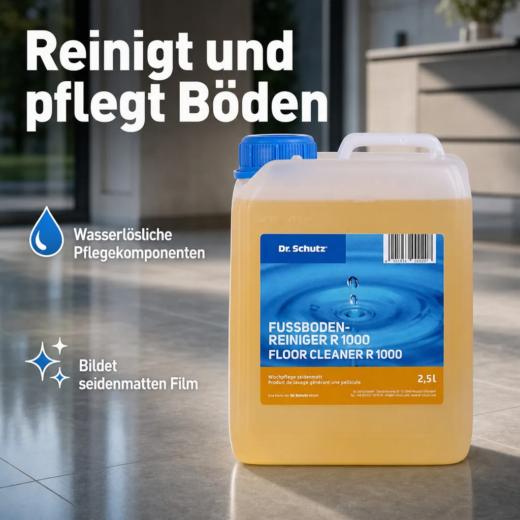 DR. SCHUTZ Fußbodenreiniger R 1000 2,5 Liter Wischpflege für 2500m²